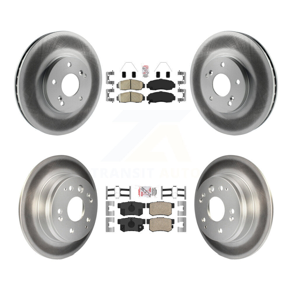 Kit de plaquettes en céramique avant et arrière et de rotors de frein à disque revêtus pour Acura TL KGA-10323