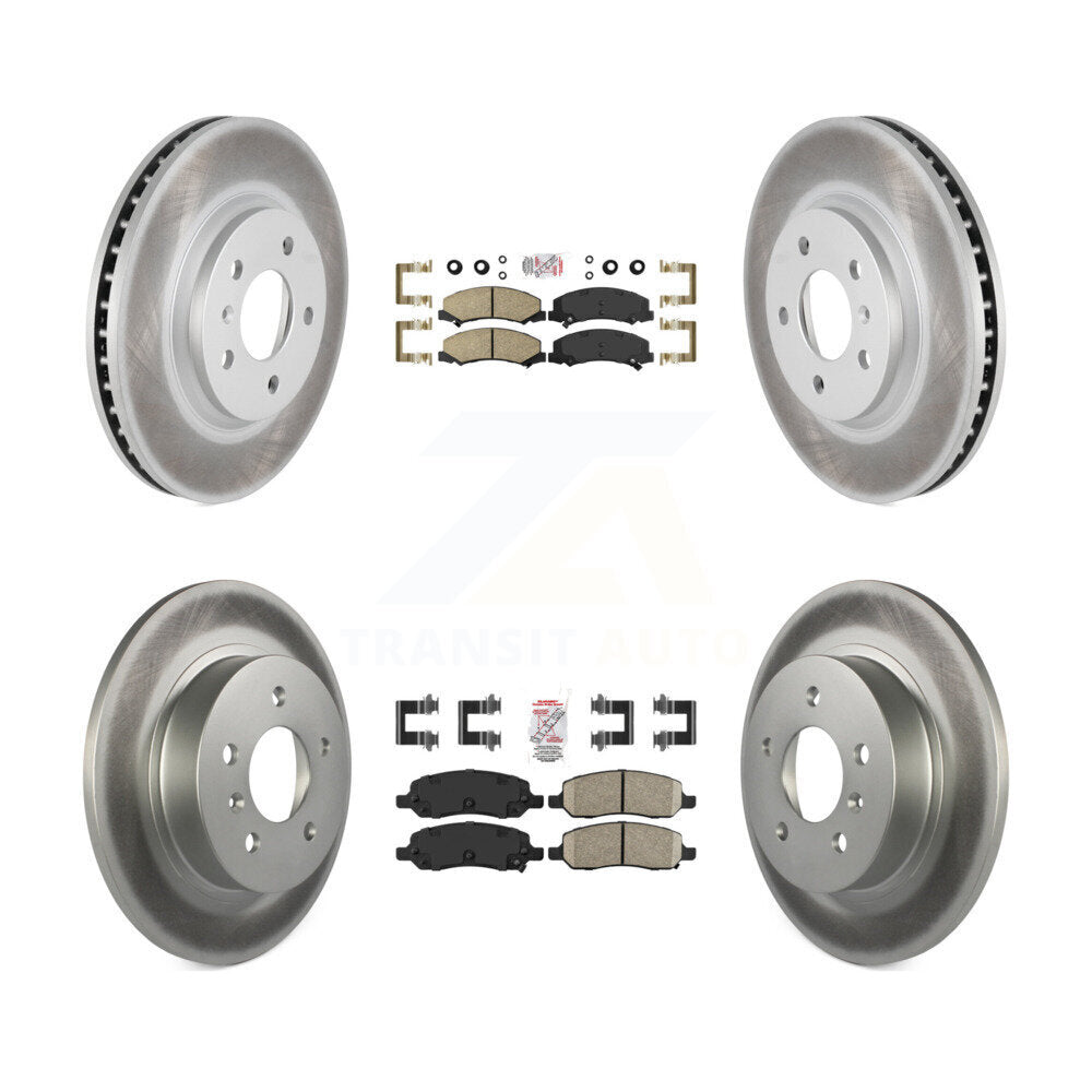 Kit de plaquettes en céramique avant et arrière et de rotors de frein à disque revêtus pour Buick Lucerne