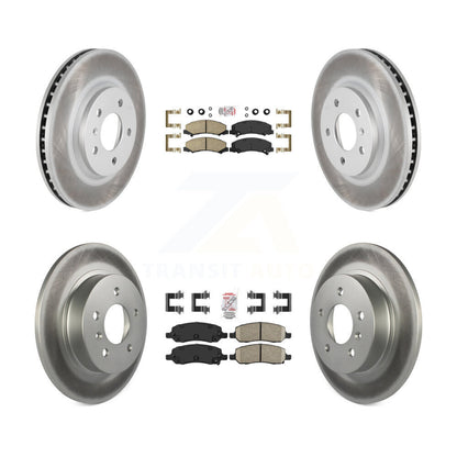 Kit de plaquettes en céramique avant et arrière et de rotors de frein à disque revêtus pour Buick Lucerne