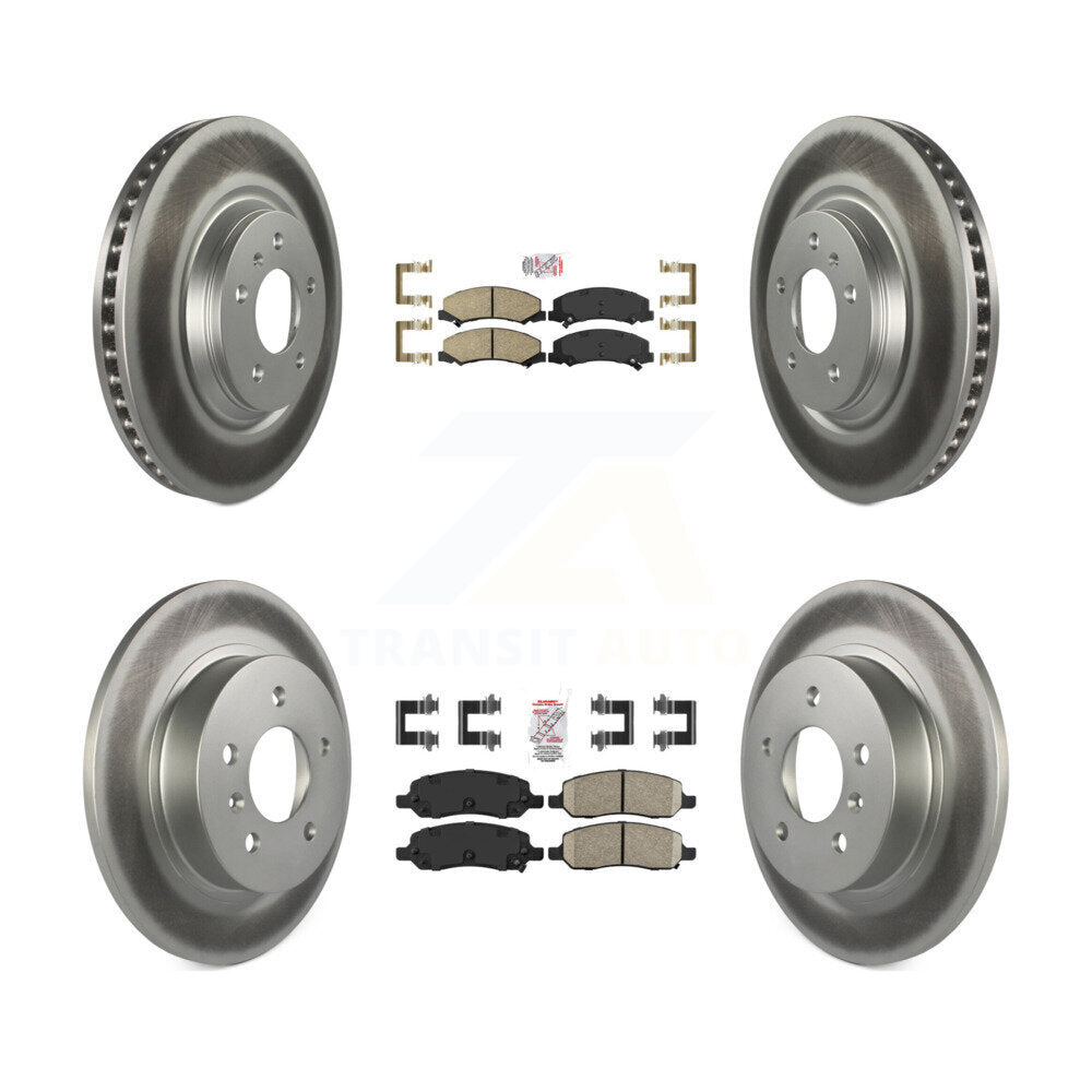 Kit de Rotors de frein à disque, revêtement de coussinets en céramique avant et arrière, pour Buick Lucerne Cadillac DT