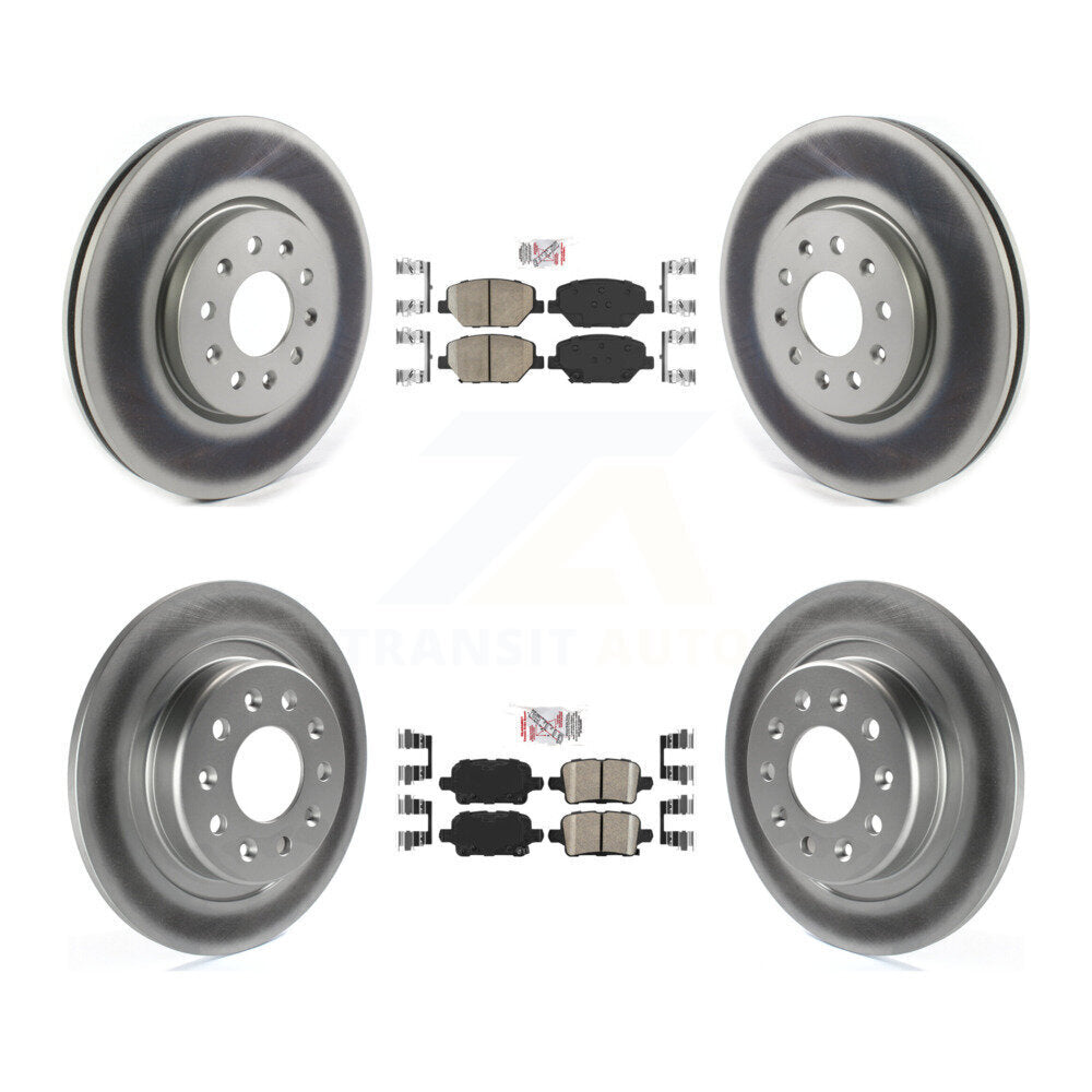 Kit de rotors de frein enduits de plaquettes en céramique avant et arrière, pour Chevrolet Equinox GMC Terrai