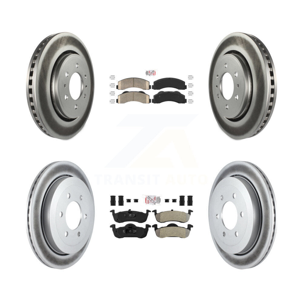 Kit de rotors de frein avant et arrière semi-métalliques avec revêtement en céramique pour Ford Expeditio