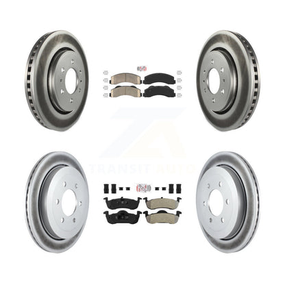 Kit de rotors de frein avant et arrière semi-métalliques avec revêtement en céramique pour Ford Expeditio