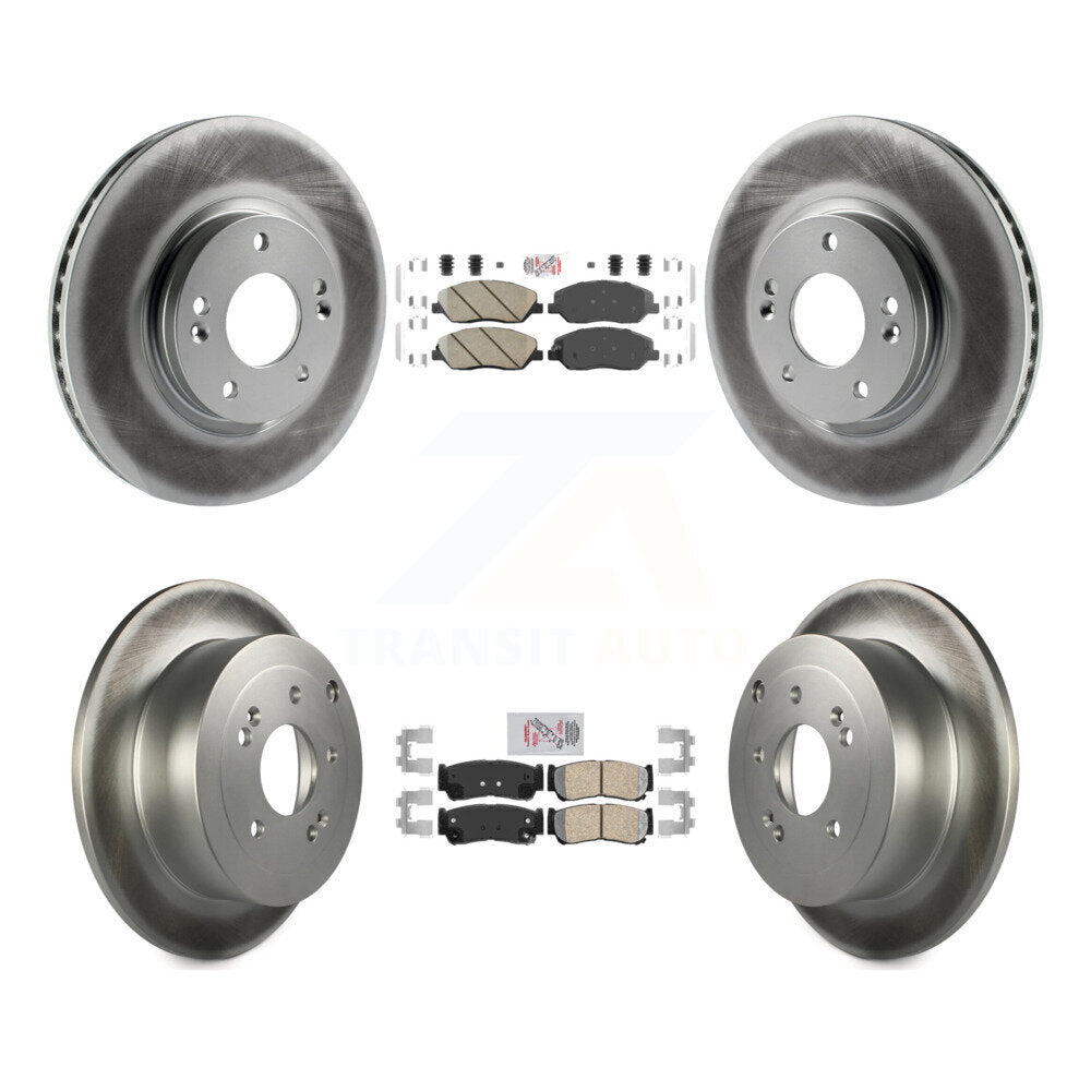 Kit de rotors de frein à disque avec revêtement de coussinets en céramique avant et arrière, pour Hyundai Santa F 2007 – 2009