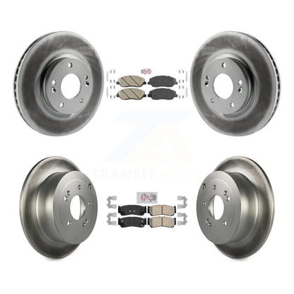 Kit de rotors de frein à disque avec revêtement de coussinets en céramique avant et arrière, pour Hyundai Santa F 2007 – 2009