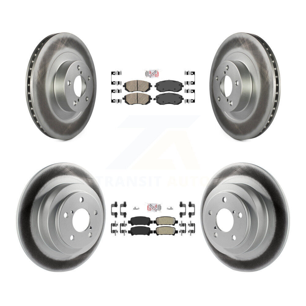 Kit de plaquettes semi-métalliques avant et arrière en céramique et rotor de frein revêtu pour Subaru Outbac