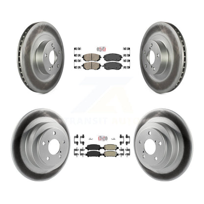 Kit de plaquettes semi-métalliques avant et arrière en céramique et rotor de frein revêtu pour Subaru Outbac