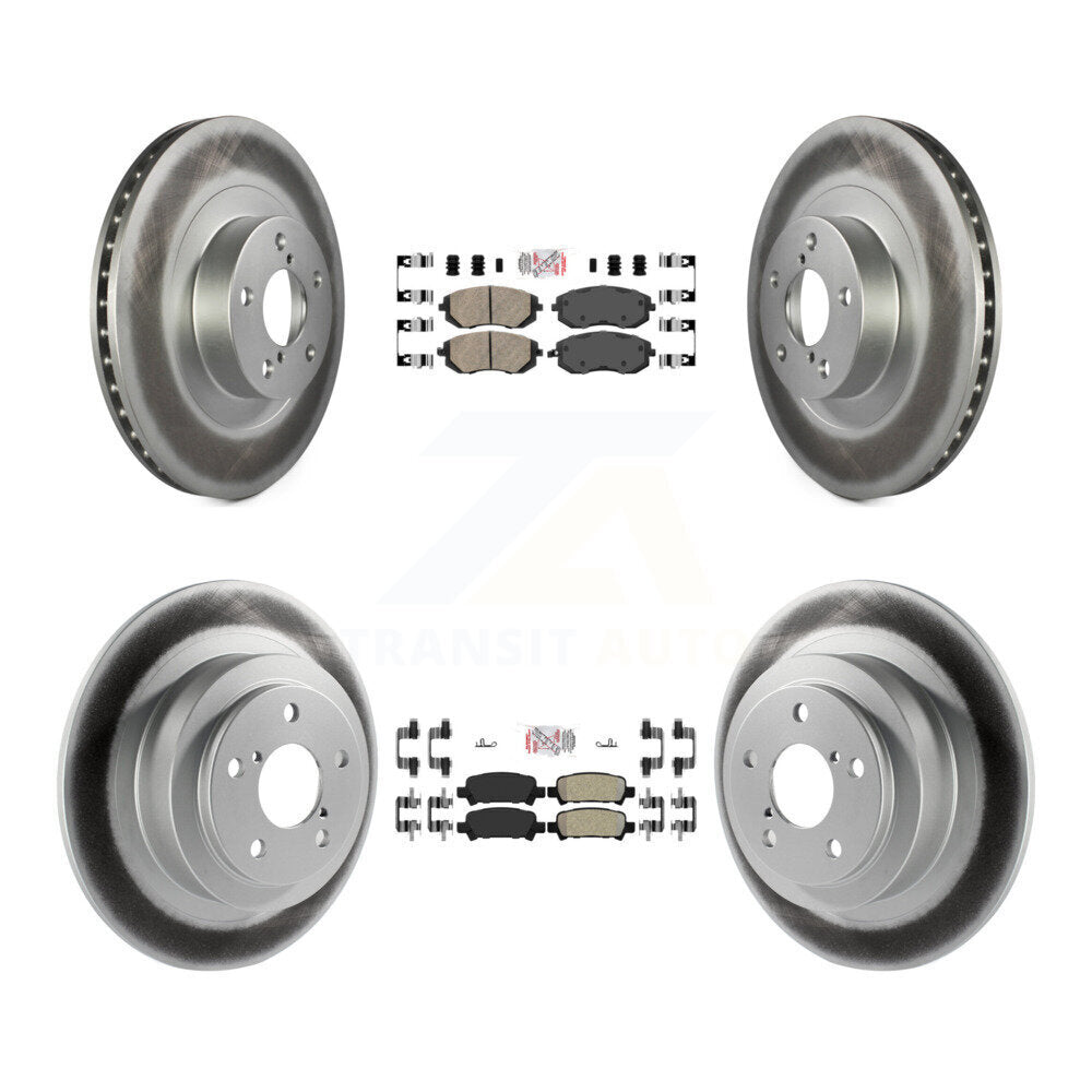 Kit de plaquettes semi-métalliques avant et arrière en céramique et rotor de frein revêtu pour Subaru Outbac
