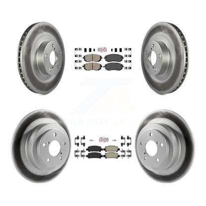 Kit de plaquettes semi-métalliques avant et arrière en céramique et rotor de frein revêtu pour Subaru Outbac