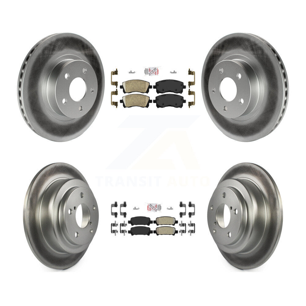 Kit de rotors de frein avant et arrière semi-métalliques avec revêtement en céramique pour Subaru Foreste