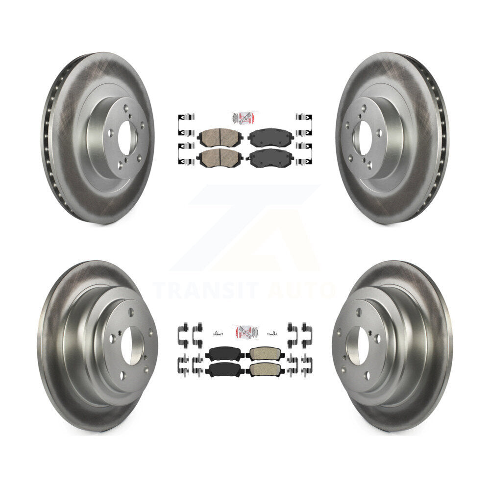 Kit de rotors de frein avant et arrière semi-métalliques avec revêtement en céramique pour Subaru Foreste