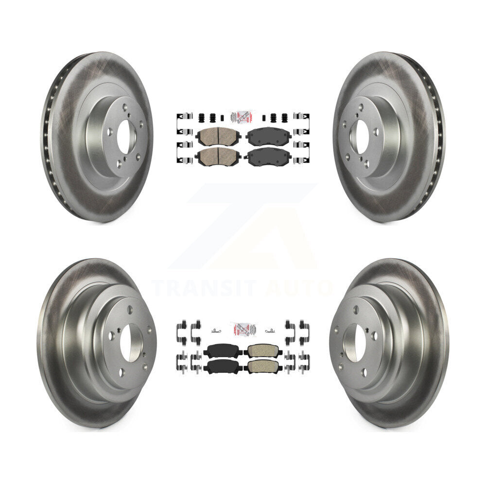 Kit de rotors de frein avant et arrière semi-métalliques avec revêtement en céramique pour Subaru Foreste