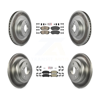 Kit de rotors de frein avant et arrière semi-métalliques avec revêtement en céramique pour Subaru Foreste