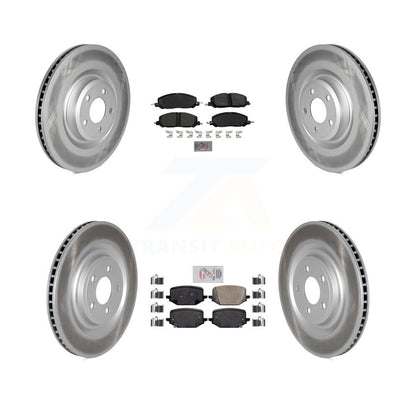 Kit de rotors de frein avant et arrière semi-métalliques avec revêtement en céramique pour Lincoln Aviato