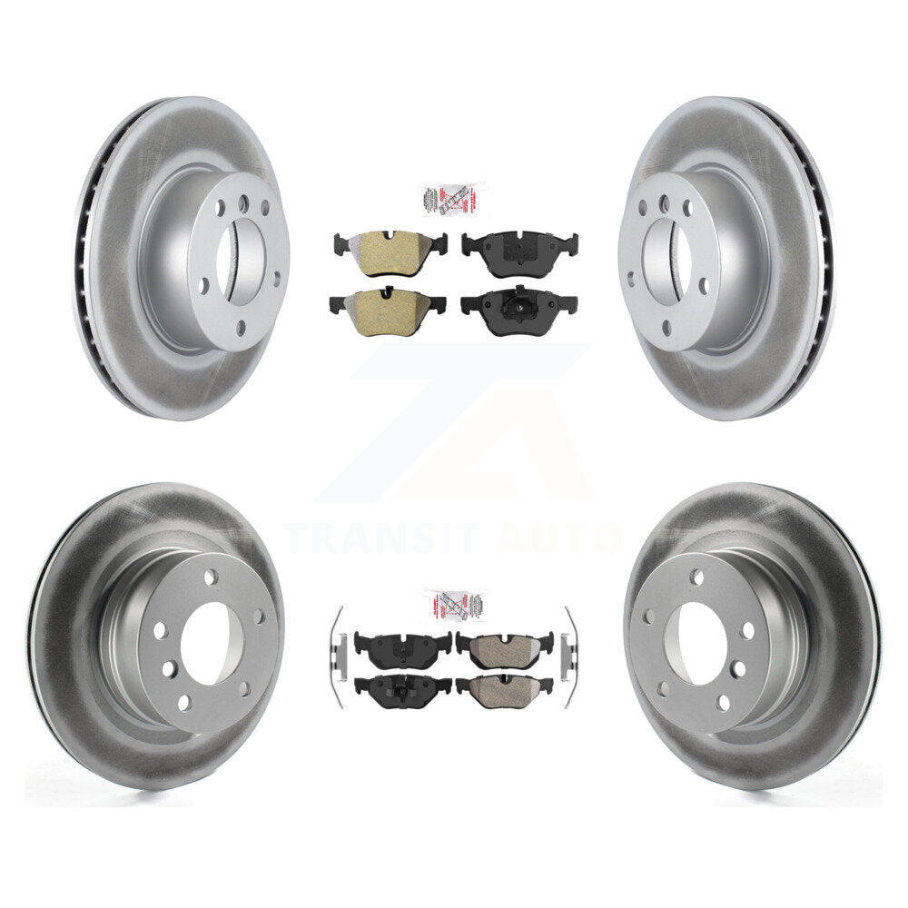 Kit de rotors de frein à disque avec revêtement de plaquettes semi-métalliques avant et arrière pour BMW 128 de 2008 à 2013