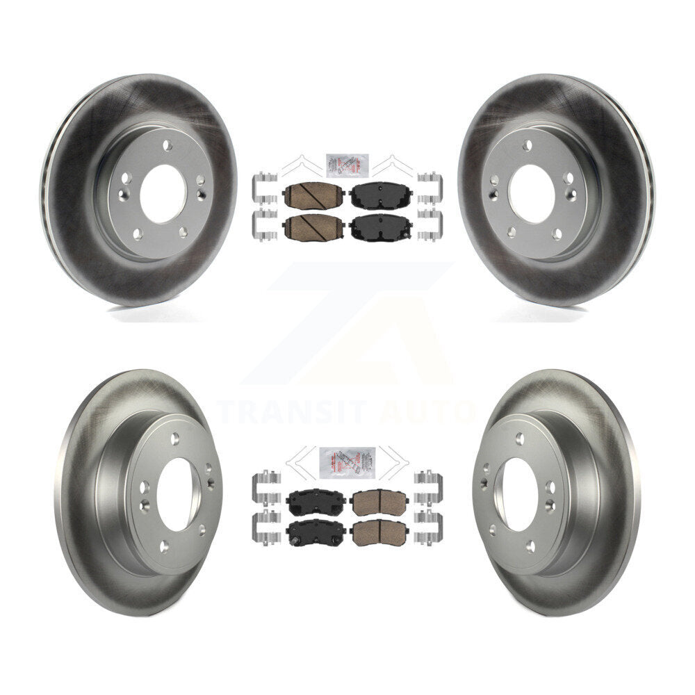 Kit de plaquettes de frein en céramique avant et arrière et Rotor de frein à disque revêtu, pour Hyundai Kona Kia Selto