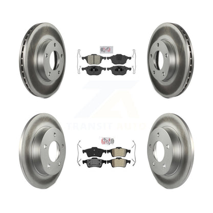 Kit de plaquettes semi-métalliques avant et arrière et rotor de frein revêtu pour Mazda 3 2.0 2004 – 2005