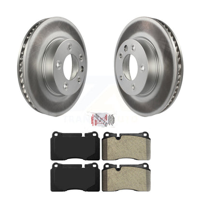 Kit de disques de frein à disque avec revêtement avant et plaquettes semi-métalliques pour Volkswagen Touare