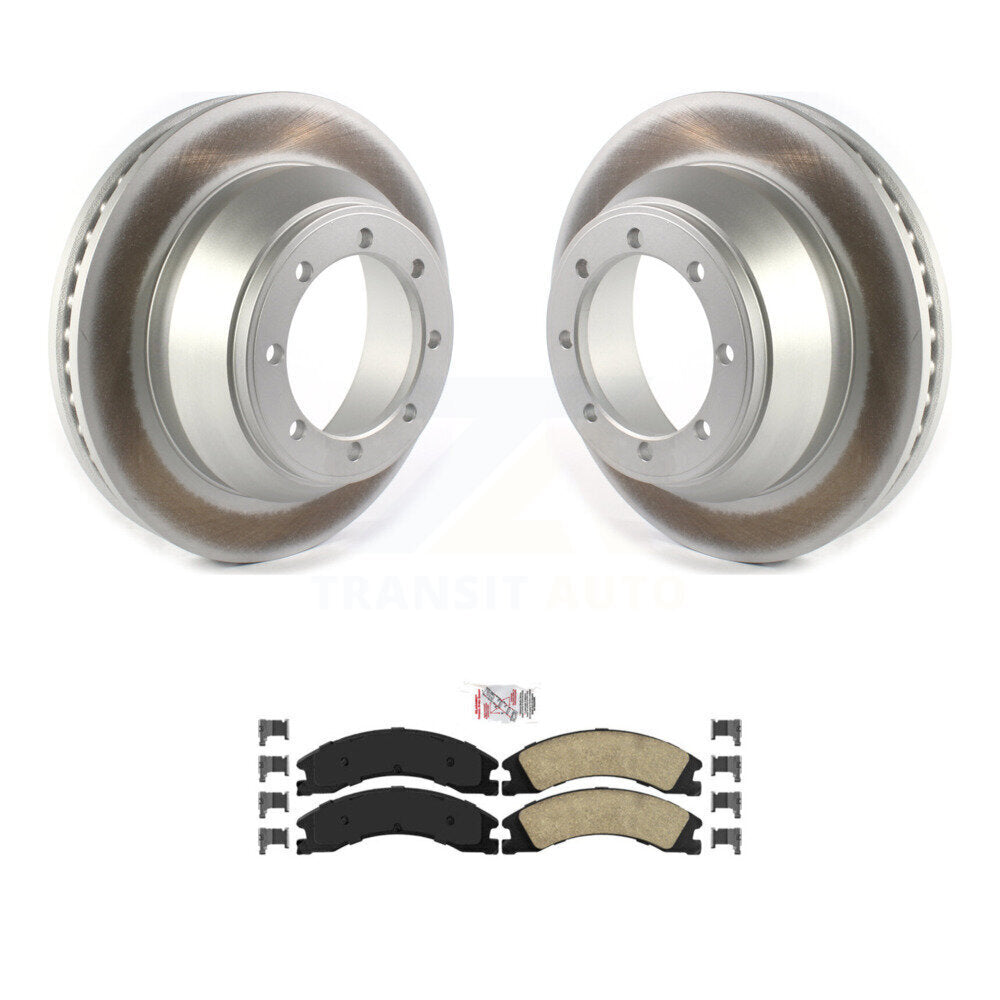 Kit de rotors de frein à disque à revêtement arrière et de plaquettes en céramique pour Ford E-450 Super Duty