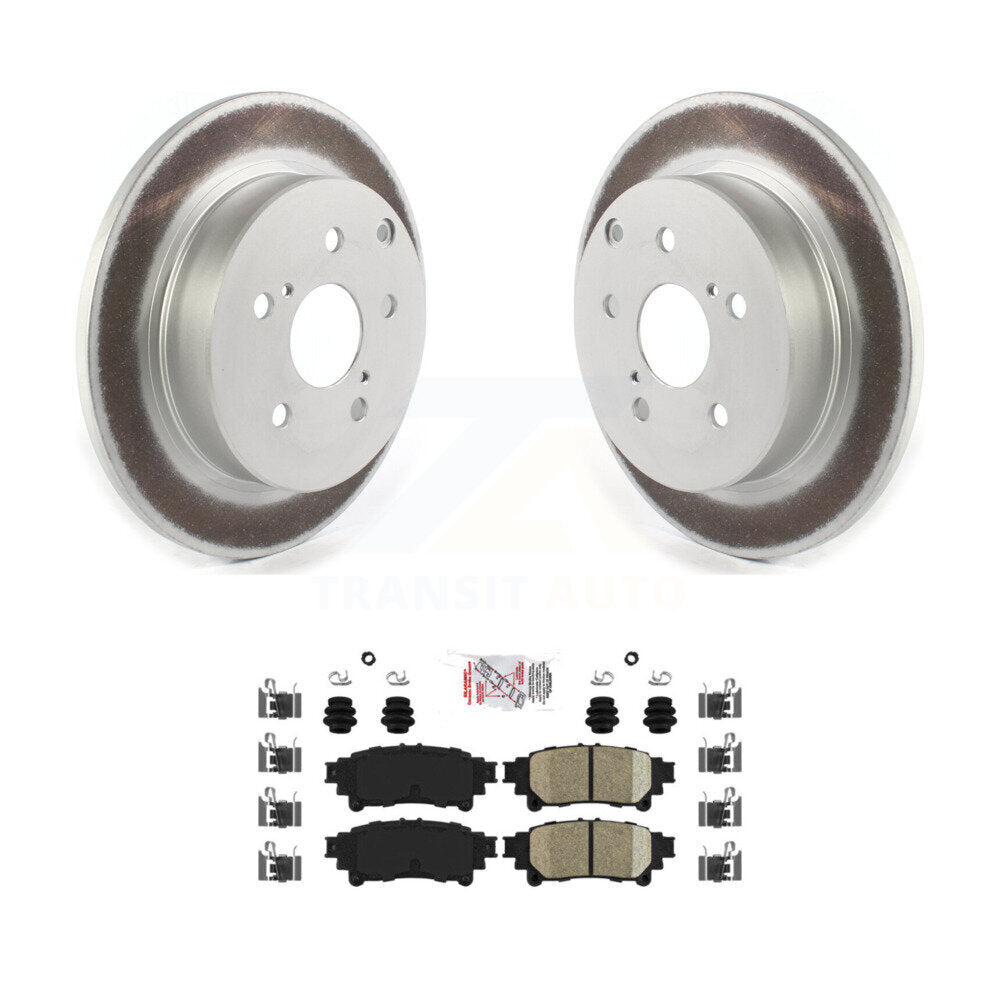 Kit de rotors de frein à disque à revêtement arrière et de plaquettes en céramique pour Toyota Prius V Mirai