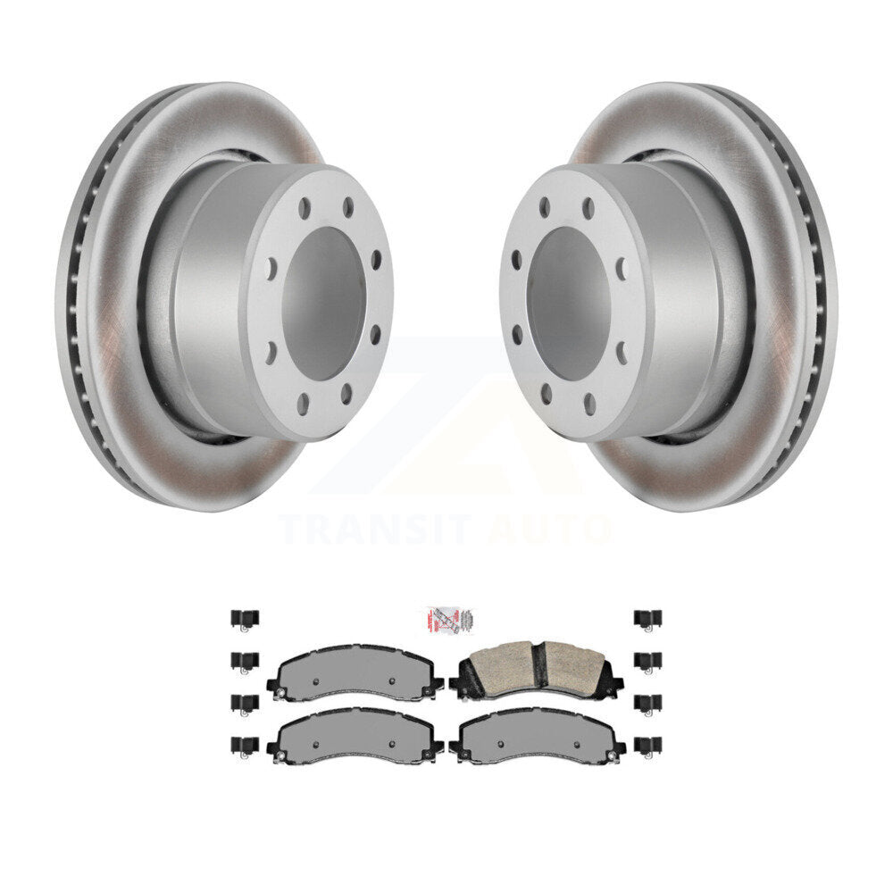 Kit de rotors de frein à disque à revêtement arrière et de plaquettes semi-métalliques pour Ram 2500 3500