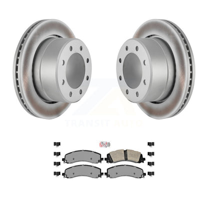 Kit de rotors de frein à disque à revêtement arrière et de plaquettes semi-métalliques pour Ram 2500 3500