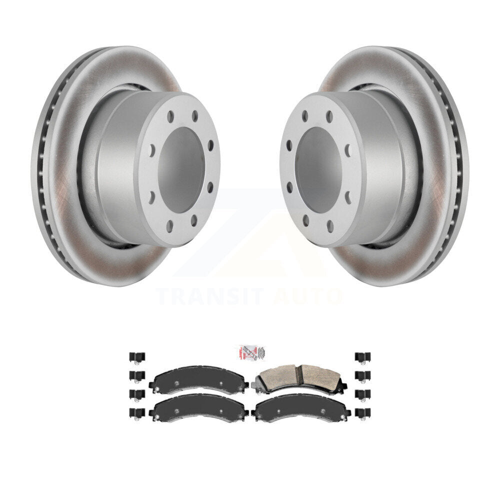 Kit de plaquettes semi-métalliques de rotor de frein arrière à revêtement pour Ram 3500 avec roues doubles