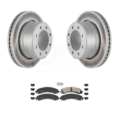 Kit de plaquettes semi-métalliques de rotor de frein arrière à revêtement pour Ram 3500 avec roues doubles