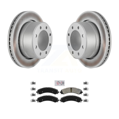 Kit de plaquettes semi-métalliques de rotor de frein arrière à revêtement pour Ram 3500 avec roues doubles