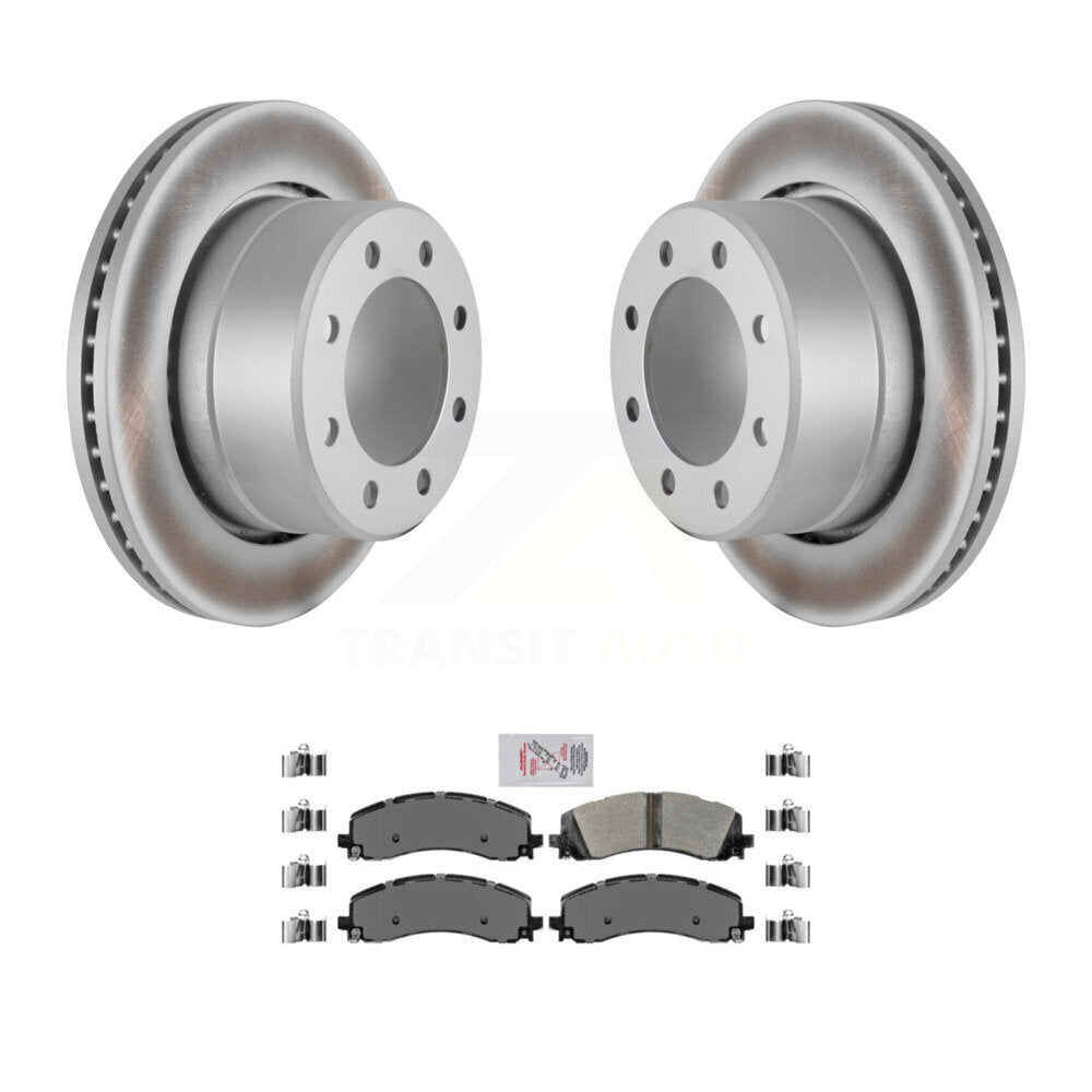 Kit de rotors de frein à disque à revêtement arrière et de plaquettes semi-métalliques pour Ram 2500 3500