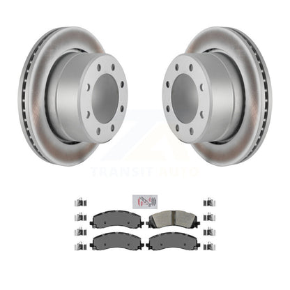 Kit de rotors de frein à disque à revêtement arrière et de plaquettes semi-métalliques pour Ram 2500 3500