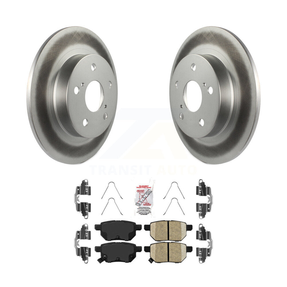 Kit de rotors de frein à disque à revêtement arrière et de plaquettes en céramique pour Scion tC 2011-2016
