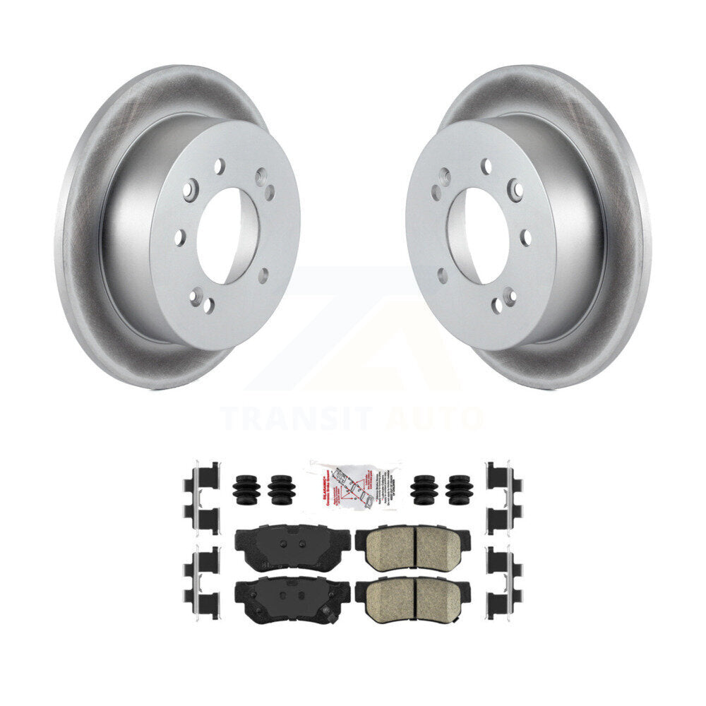 Kit de rotors de frein à disque à revêtement arrière et de plaquettes en céramique pour Hyundai Elantra