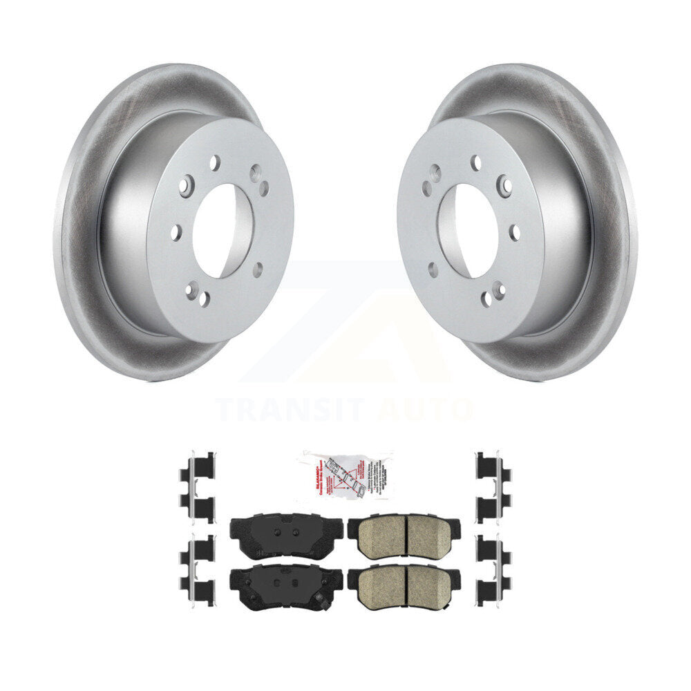 Kit de rotors de frein à disque à revêtement arrière et de plaquettes en céramique pour Hyundai Elantra