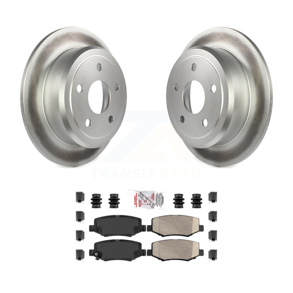 Kit de rotors de frein à disque à revêtement arrière et de plaquettes en céramique pour Jeep Wrangler JK