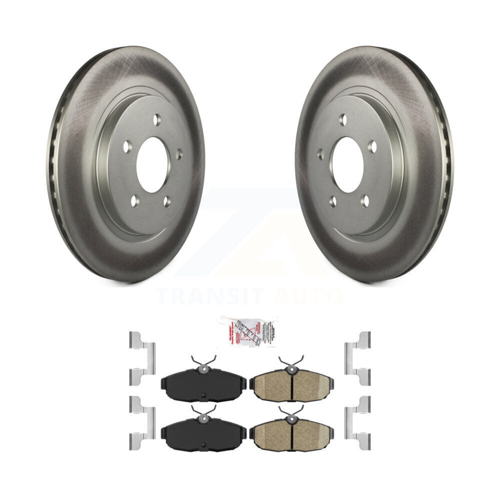 Kit de rotors de frein à disque à revêtement arrière et de plaquettes en céramique pour Ford Mustang KGA-103591