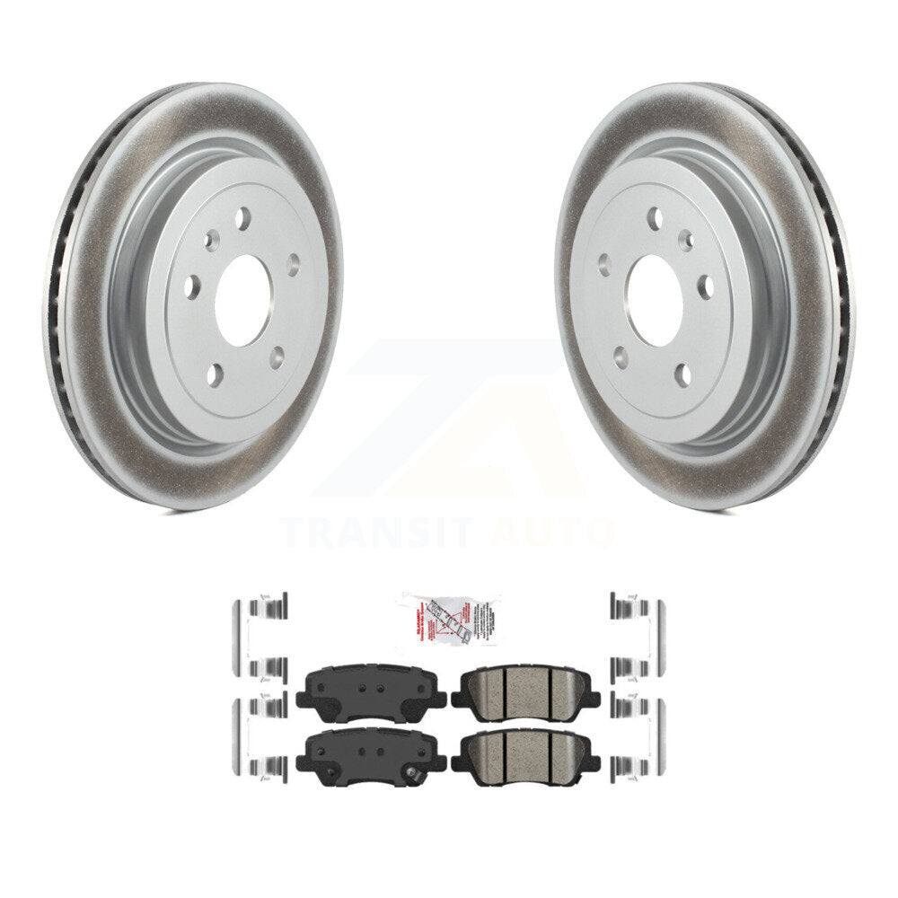 Kit de rotors de frein à disque à revêtement arrière et de plaquettes en céramique pour Cadillac CTS KGA-103606