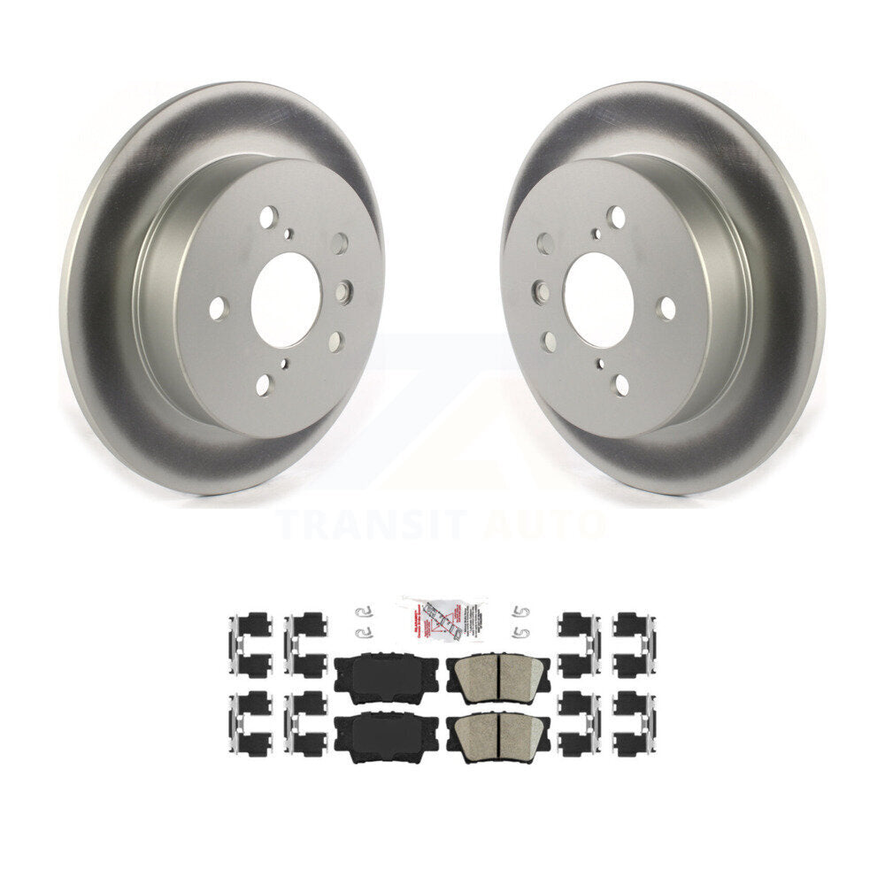 Kit de rotors de frein à disque à revêtement arrière et de plaquettes en céramique pour Toyota Camry KGA-103621
