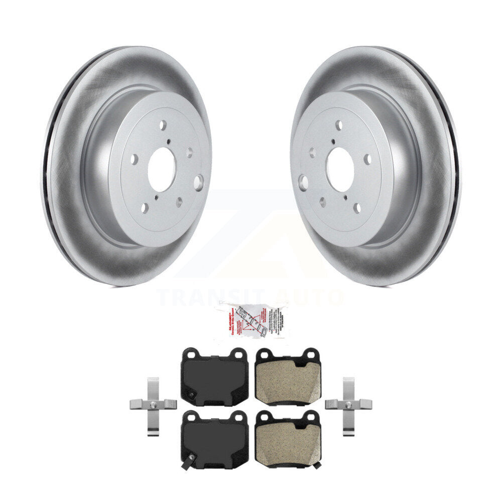 Rotors de frein à disque à revêtement arrière et Kit de plaquettes semi-métalliques pour Subaru Impreza WRX ST