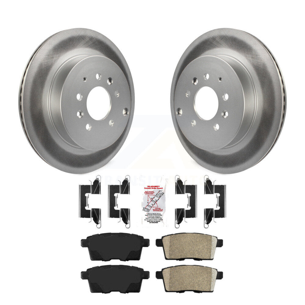Kit de rotors de frein à disque à revêtement arrière et de plaquettes en céramique pour Mazda CX-9 2007 – 2015