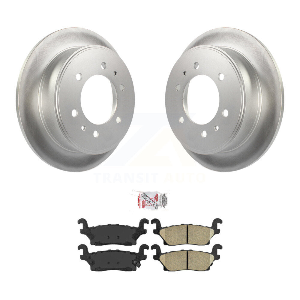 Kit de rotors de frein à disque à revêtement arrière et de plaquettes en céramique pour Hummer H3 H3T KGA-103783