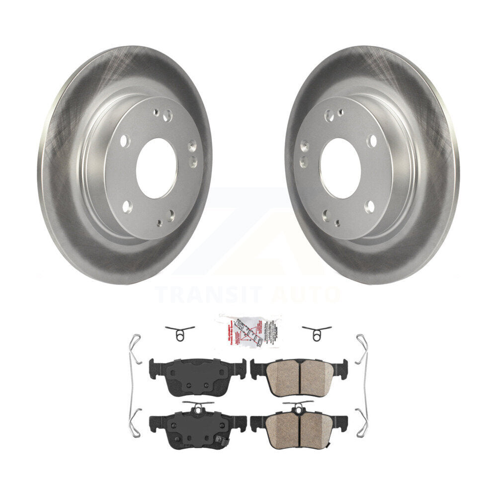 Kit de rotors de frein à disque à revêtement arrière et de plaquettes en céramique pour Honda Civic KGA-103790