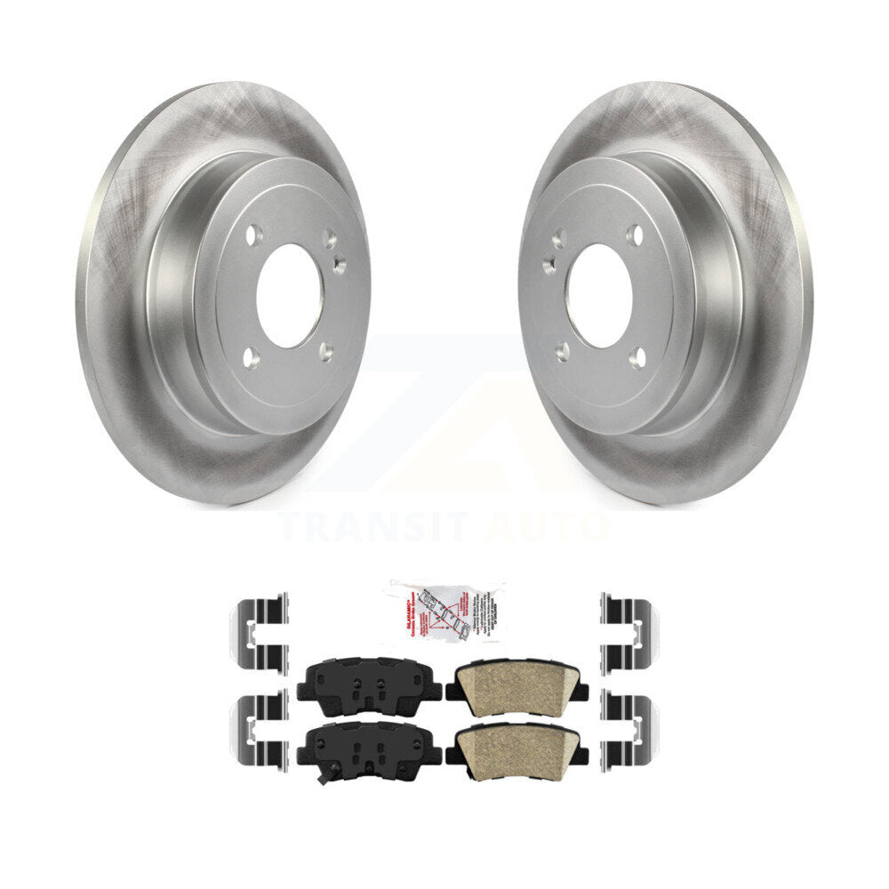 Kit de rotors de frein à disque et de plaquettes en céramique avec revêtement arrière, pour Hyundai Accent Kia Rio