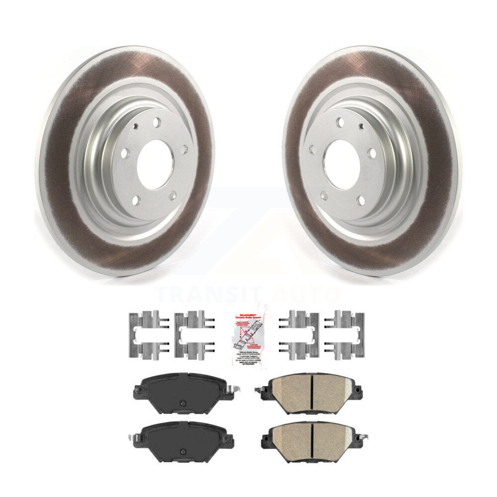 Kit de rotors de frein à disque à revêtement arrière et de plaquettes en céramique pour Mazda CX-9 2016 – 2023
