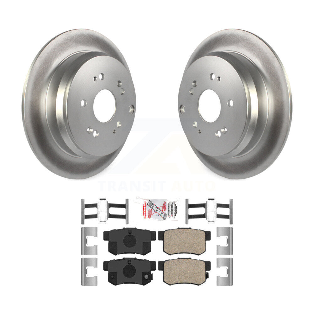 Kit de rotors de frein à disque à revêtement arrière et de plaquettes en céramique pour Acura RDX KGA-103856