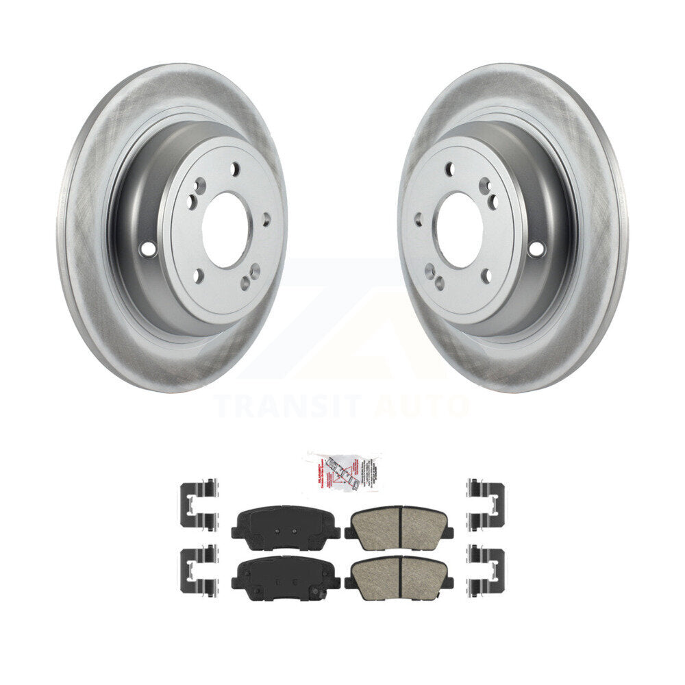 Kit de rotors de frein à disque à revêtement arrière et de plaquettes en céramique pour Hyundai Genesis