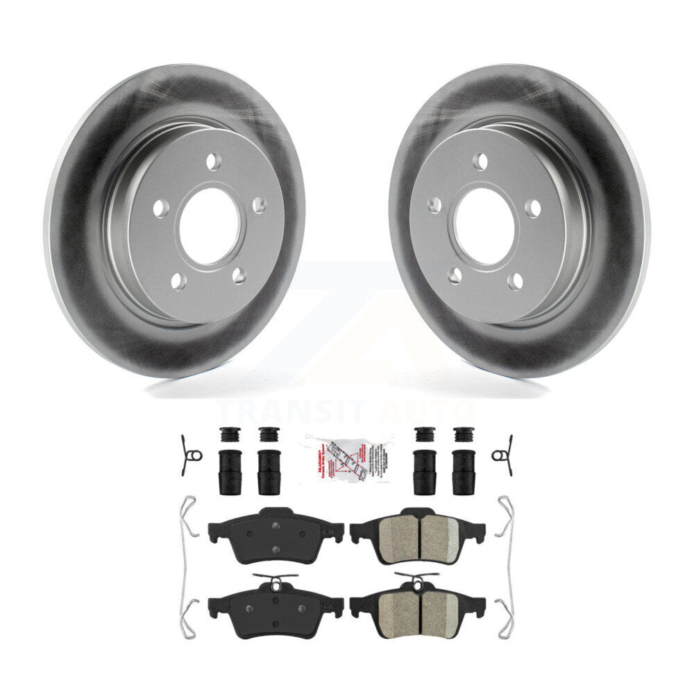 Kit de rotors de frein à disque à revêtement arrière et de plaquettes en céramique pour Ford Focus KGA-103918