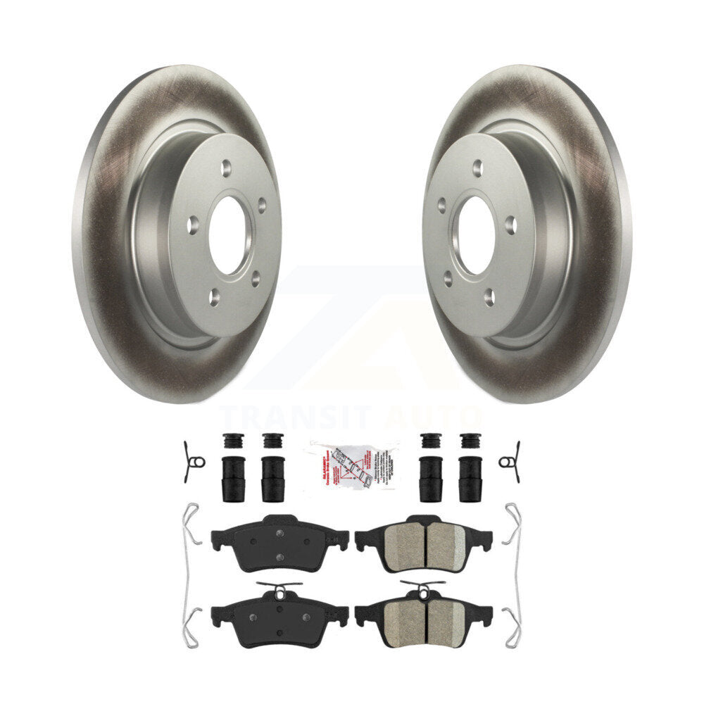 Rotors de frein à disque à revêtement arrière et Kit de plaquettes en céramique pour Volvo S40 C30 V50 C70