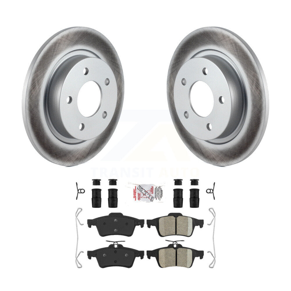 Kit de rotors de frein à disque à revêtement arrière et de plaquettes en céramique pour Mazda 3 Sport KGA-103931