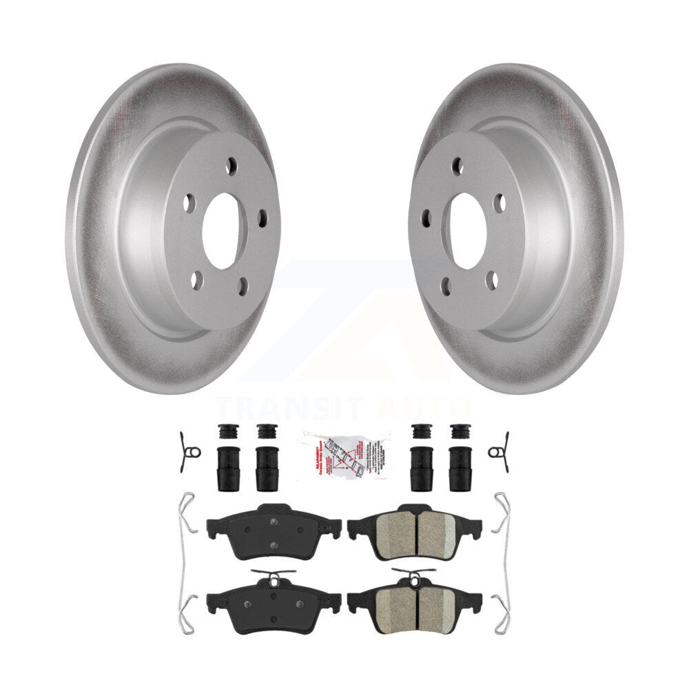 Kit de rotors de frein à disque à revêtement arrière et de plaquettes en céramique pour Ford Transit Connect